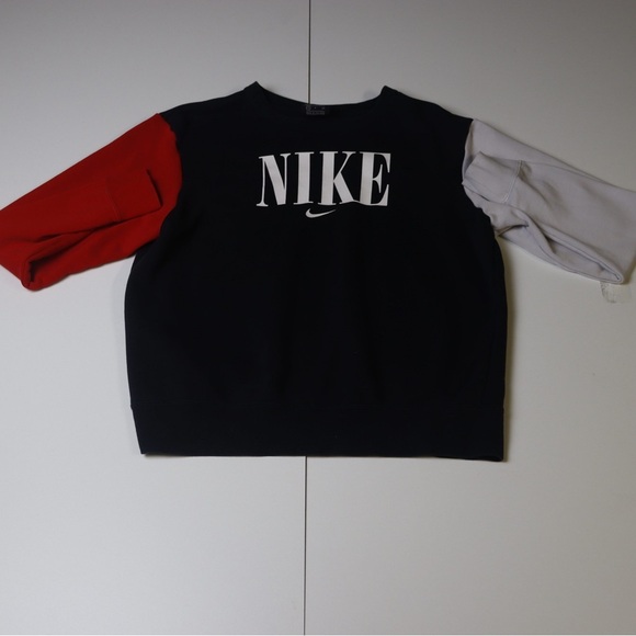 Nike Crewneck Sweatshirt Tri-Color Pullover Mens Womens Unisex - Picture 1 of 4